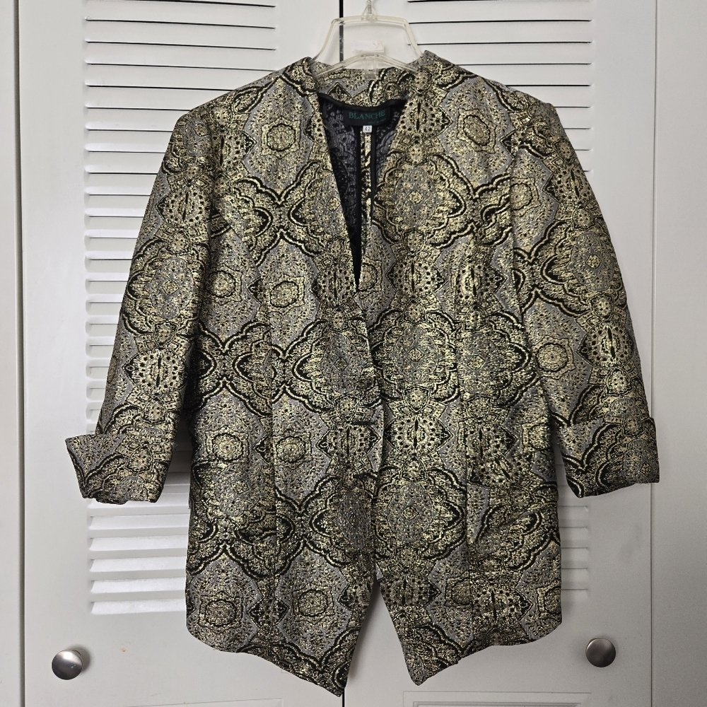 Elegant Women's Blazer Blanche Made In Italy Size 42